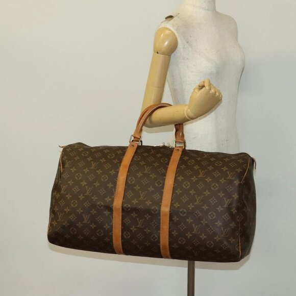 LOUIS VUITTON Monogram Keepall 55 Boston Bag M41424 LV Auth 137090 - Picture 15 of 16